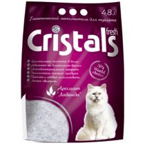 Силікагелевий наповнювач Cristals Fresh для котячого туалету, з ароматом лаванди, 4.8 л