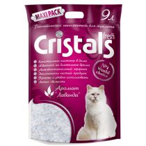 Силікагелевий наповнювач Cristals Fresh для котячого туалету, з ароматом лаванди, 9 л