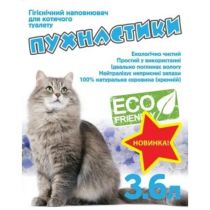 Силікагелевий наповнювач Пухнастики для котячого туалету, 3.6 л