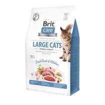 Сухий корм Brit Care Cat GF Large cats Power & Vitality, для кішок великих порід, з качкою і куркою, 0.4 кг