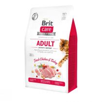 Сухий корм Brit Care Cat GF Adult Activity Support, для активних кішок, з куркою та індичкою, 0.4 кг