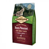 Сухий корм Carnilove Cat Hairball Controll, для кішок, для виведення шерсті, качка, фазан, 2 кг