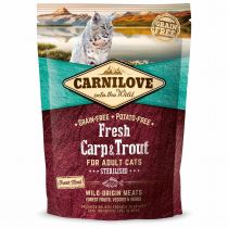 Сухий корм Carnilove Fresh Carp & Trout Sterilised for Adult cats, для стерилізованих кішок, 0.4 кг