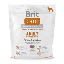 Сухий корм Brit Care Adult Medium Breed Lamb&Rice, для собак вагою від 10 до 25 кг, з ягням і рисом, 1 кг