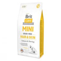 Сухий корм Brit Care GF Mini Hair&Skin, для собак малих порід, 7 кг