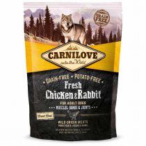 Сухий корм Carnilove Fresh Chicken&Rabbit for Adult dogs, для собак, з куркою і кроликом, 1.5 кг