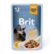 Вологий корм Brit Premium Cat, для кішок, філе тунця в соусі, 85 г