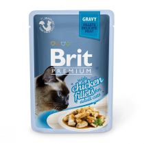 Вологий корм Brit Premium Cat, для кішок, філе курки в соусі, 85 г