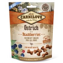 Ласощі Carnilove Dog Crunchy Snack, для собак, страус, ожина, 200 г