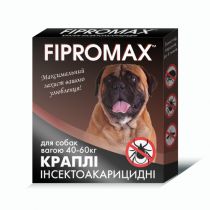Краплі Fipromax проти бліх та кліщів, для великих собак від 40 до 60 кг, 2 піпетки