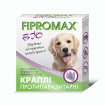 Краплі Fipromax БІО проти бліх та кліщів, для собак середніх і великих порід, з лавандою, 3 мл, 2 піпетки