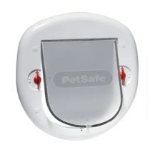 Пластиковая дверь PetSafe для собак и кошек до 10 кг, для входной двери, белая, 20×18 см