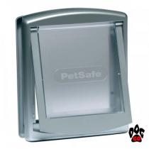 Пластикові двері PetSafe для собак і котів до 7 кг, для вхідних дверей, сіра, 23.6×19.8 см