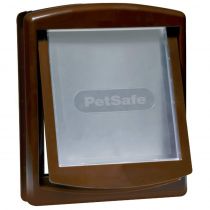 Пластикові двері PetSafe для собак до 18 кг, для вхідних дверей, коричнева, 35.2×29.4 см