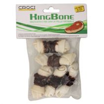 Кость Croci King Bone Beef для собак, вузлова, з яловичиною, 6 см, 10 г, 5 шт/уп, ціна за упаковку