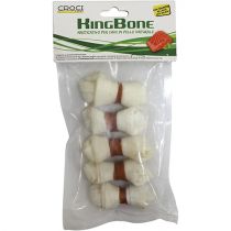 Кость Croci King Bone Salmon для собак, вузлова, з лососем, 5 см, 10 г, 5 шт/уп, ціна за упаковку