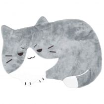 Підстилка Croci Catmani для котів, плюшева, у формі кота, сіра, 50×70 см