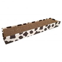 Кігтеточка Croci Animalier, для котів, гофрований картон, корова, 48×12×5 см