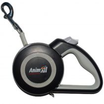Повідець-рулетка AnimAll Reflector для собак вагою до 15 кг, 3 м, сіро-чорна