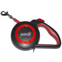 Повідець-рулетка AnimAll Reflector для собак вагою до 50 кг, 5 м, червоно-чорна