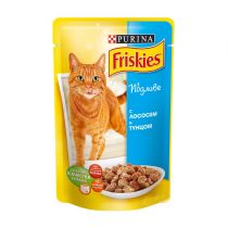 Вологий корм Purina Friskies для котів, з лососем в підливі, 85 г