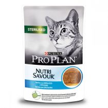 Вологий корм Purina Pro Plan Cat Nutrisavour Sterilised для стерилізованих котів, мус з тріскою, 85 г