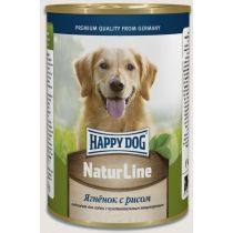 Консерва Happy Dog NaturLine Dose 100% Lamm для собак, з ягням і рисом, 400 г