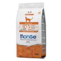 Сухий корм MONGE CAT Sensitive Sterilised для стерилізованих котів, з качкою, 1.5 кг