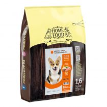 Сухий корм Home Food Супер-преміум для дорослих собак середніх порід, з індичкою і лососем, 1.6 кг