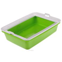 Туалет MPS Hydra Mini Green для котів, з рамкою, зелений, 43×31×12 см