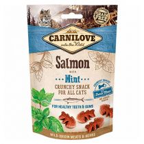 Ласощі Carnilove Cat Crunchy Snack, для кішок, лосось, м'ята, 50 г