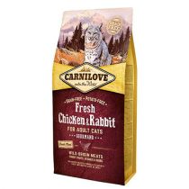 Сухий корм Carnilove Fresh Chicken & Rabbit for Adult cats, для кішок, з куркою і кроликом, 6 кг