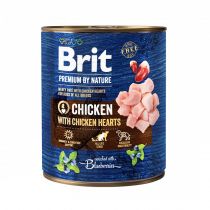 Консерви Brit Premium by Nature, для собак, курка з курячим серцем, 800 г