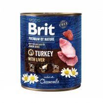 Консерви Brit Premium by Nature, для собак, з індичкою та печінкою, 800 г