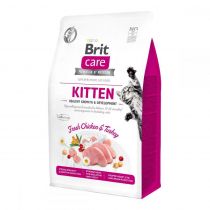 Сухий корм Brit Care Cat GF Kitten HGrowth & Development, для кошенят, з куркою та індичкою, 2 кг