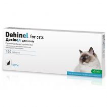 Таблетки KRKA Дехінел від глистів для котів, 100 таб