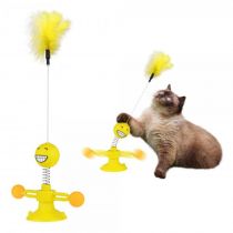 Іграшка інтерактивна BronzeDog PetFun пружина на присосці обертається, для котів, 33×17 см
