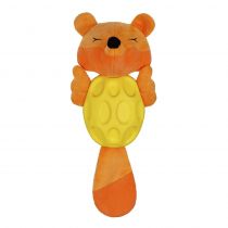 Іграшка BronzeDog Jumble м'яка звукова лисиця, для собак, з ароматом ванілі, помаранчевий, 27×8 см