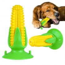 Іграшка BronzeDog PetFun кукурудза, для собак, на присоску, з пищалки, 16×9 см
