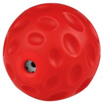 Іграшка для собак BronzeDog Chew Pitted Ball, зі звуковим ефектом, плаваюча, червоний, 7 см