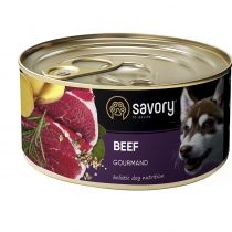Вологий корм для дорослих собак Savory, з яловичиною, 200 г