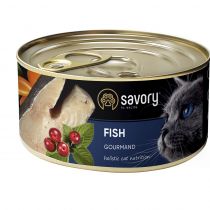 Вологий корм для котів Savory, з рибою, 200 г
