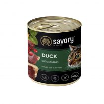 Вологий корм для котів Savory, з качкою, 400 г