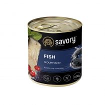 Вологий корм для котів Savory, з рибою, 400 г