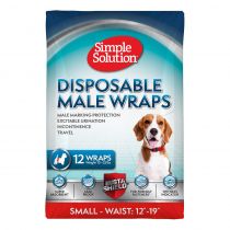 Гігієнічний пояс Simple Solution Disposable Male Wrap Small для псів, 31-49 см, 4-11 кг, 12 шт