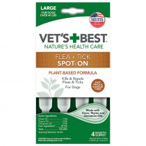 Краплі VET`S BEST Flea&Tick Drops Large від бліх і кліщів для собак від 18 кг, 4 піпетки