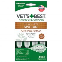 Краплі VET`S BEST Flea&Tick Drops Large від бліх і кліщів для собак від 7 до 18 кг, 4 піпетки