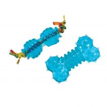 Набір іграшок для собак Petstages Orka кісточка і гантель міні, блакитний, 4.5-9 см
