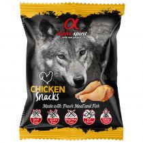 Напіввологі ласощі Alpha Spirit Dog Snacks Chicken для собак всіх порід, кубики з куркою, 50 г