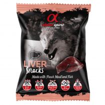 Напіввологі ласощі Alpha Spirit Dog Snacks Liver для собак всіх порід, кубики з печінкою, 50 г